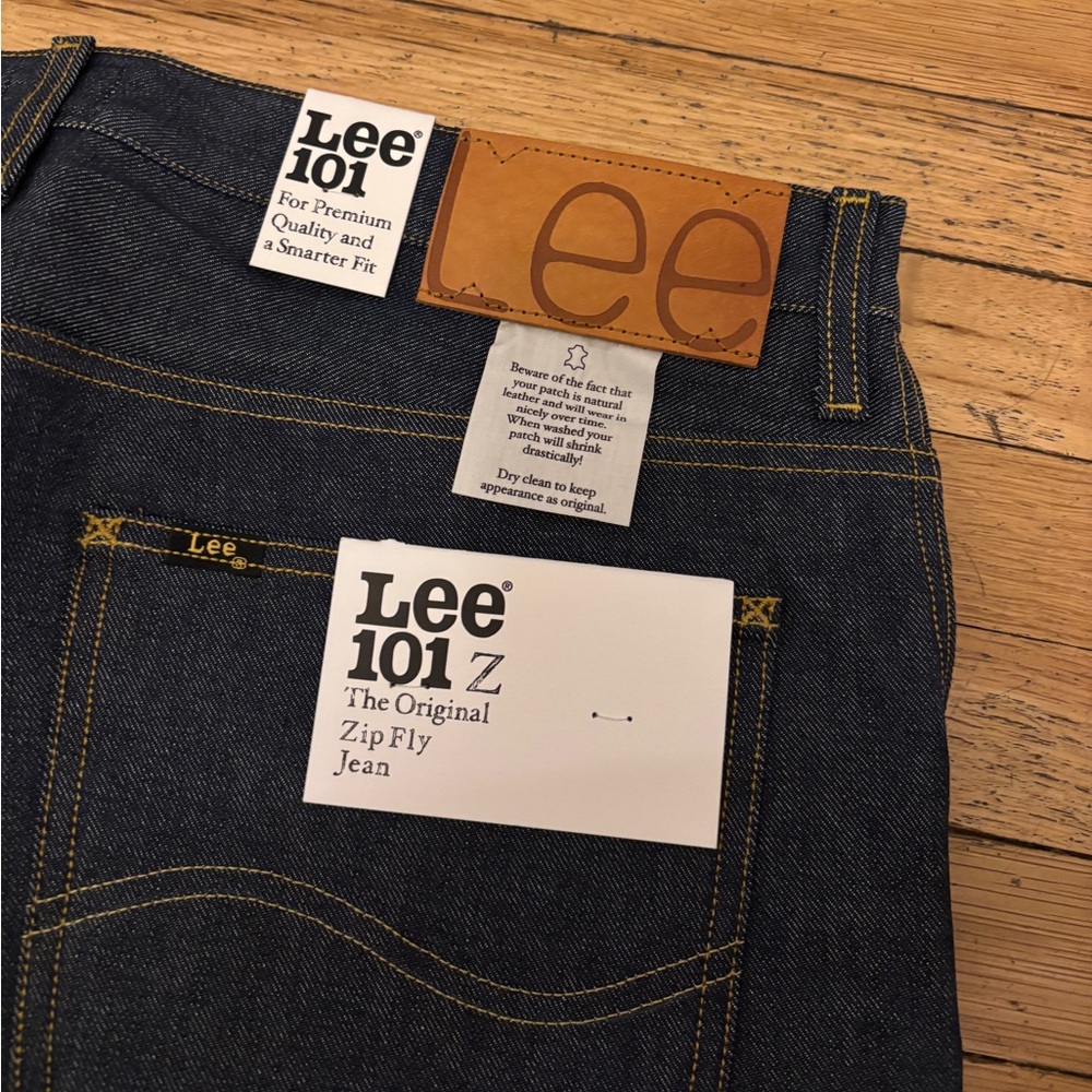 NWT Mens Lee 101 Z Relaxed Fit Straight Leg Jean in Dry, Size 36x34, 6MW0258